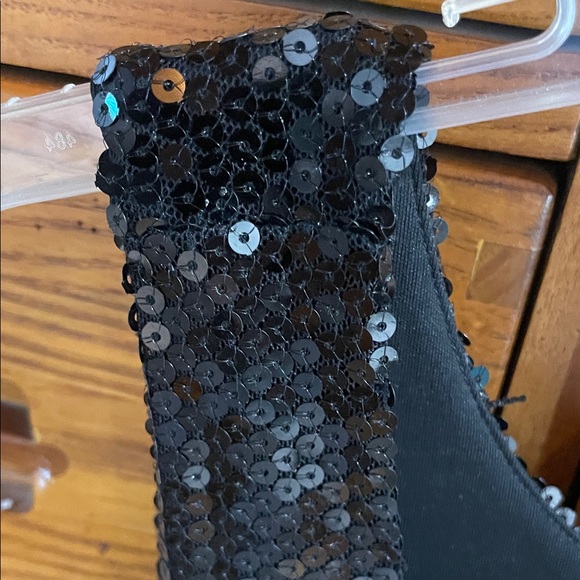 As U Wish Black Sequin Ruffle Dress - Picture 7 of 8